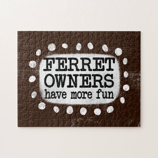 Quebra-cabeça Proprietários de Ferret se divertem mais com o Que (Horizontal)