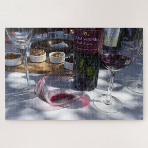 Quebra-cabeça provando de vinho mendoza