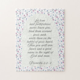 Quebra-cabeça Proverbs 3:3–4 Floral Scripture 