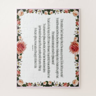 Quebra-cabeça PSALM-11, Ver Crianças de Homens, Floral Rosa