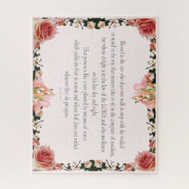 Quebra-cabeça PSALM 1:1-3 Design botânico,