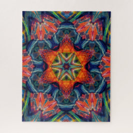 Quebra-cabeça Psicodélica Colorida Kaleidoscópio Padrão