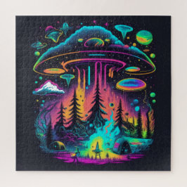 Quebra-cabeça Psychedelic UFO Fantasy Art