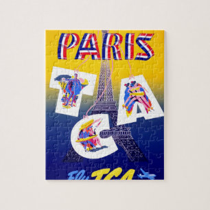 Quebra-cabeça Publicidade à Viagem aérea da Torre Eiffel de Pari