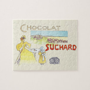 Quebra-cabeça Publicidade de chocolate francês Vintage Candy