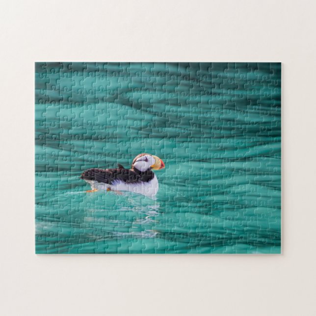 Quebra-cabeça Puffin In Resurrection Bay, Alaska (Horizontal)