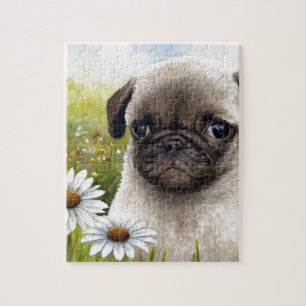 Quebra-cabeça Pug do filhote de cachorro do cão 114