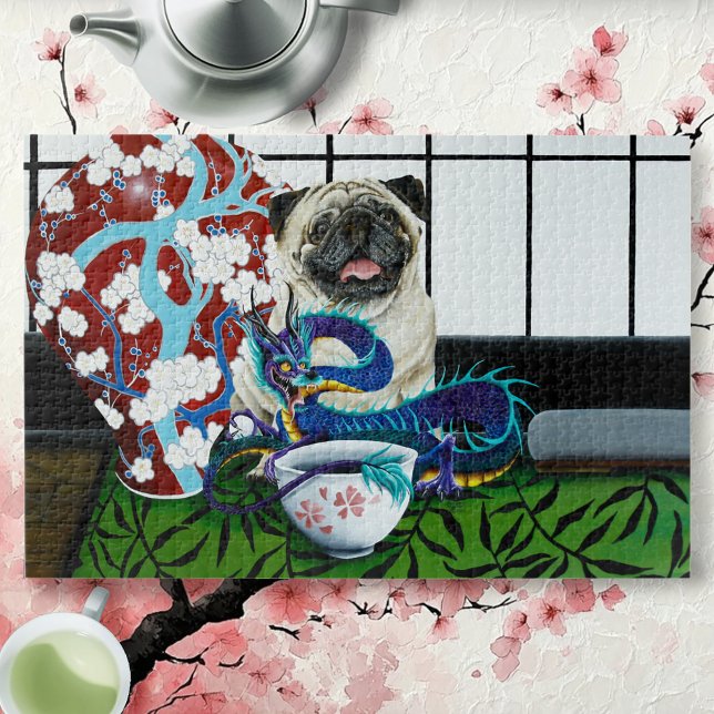 Quebra-cabeça Pug Dog Chinese Dragon (Criador carregado)
