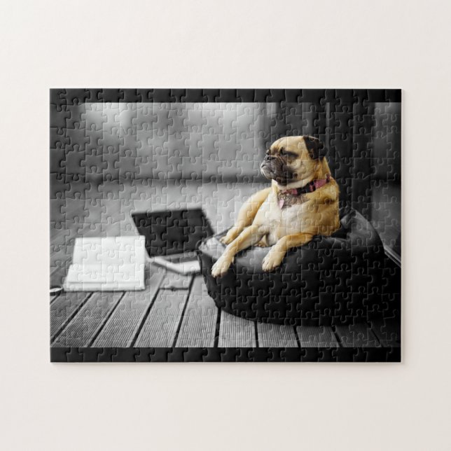 Quebra-cabeça Pug em repouso (Horizontal)
