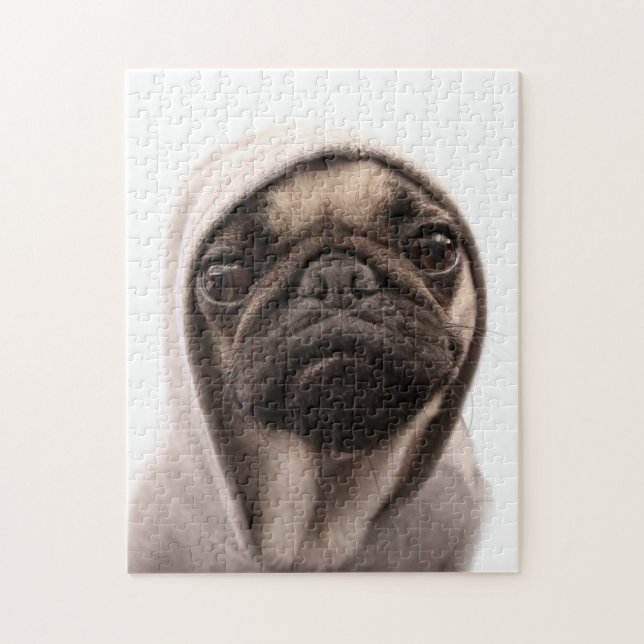 Quebra-cabeça Pug em um Hoodie (Vertical)