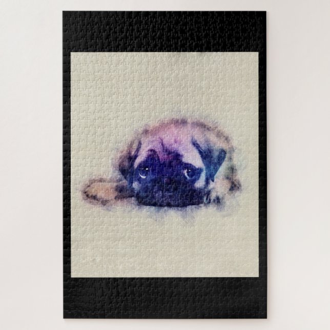 Quebra-cabeça Pug Puppy Sketch Pug Dog Dons (Vertical)