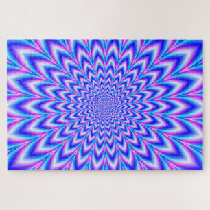 Quebra-cabeça Pulso do corte da dobra em cor-de-rosa azul e na