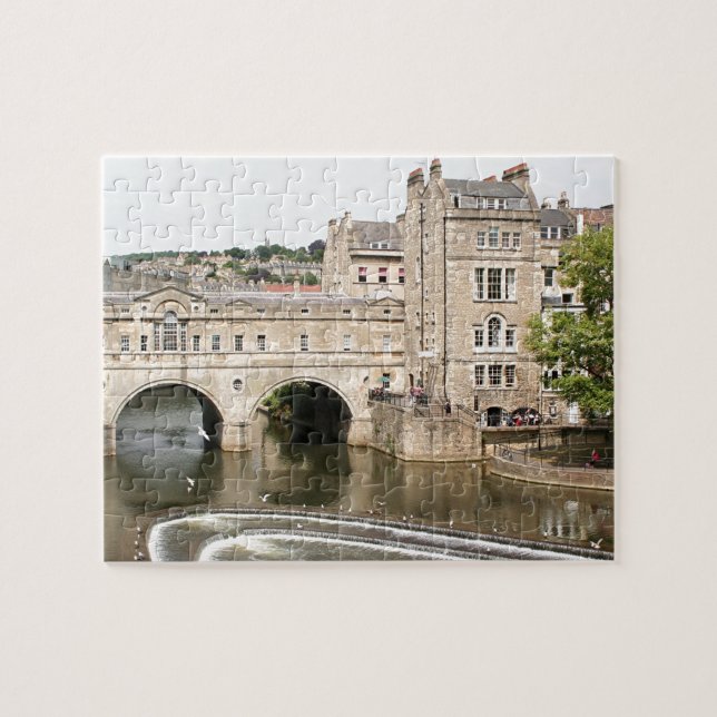 Quebra-cabeça Pulteney Bridge, Avon River, Bath, Inglaterra (Horizontal)