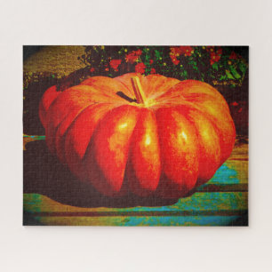Quebra-cabeça Pumpkin brilhante, de bolinho, esfolado da Fazenda
