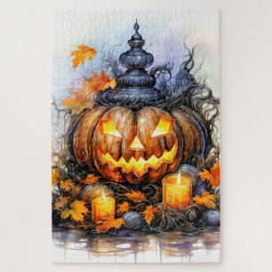 Quebra-cabeça Pumpkin de Halloween Spooky Brilhante