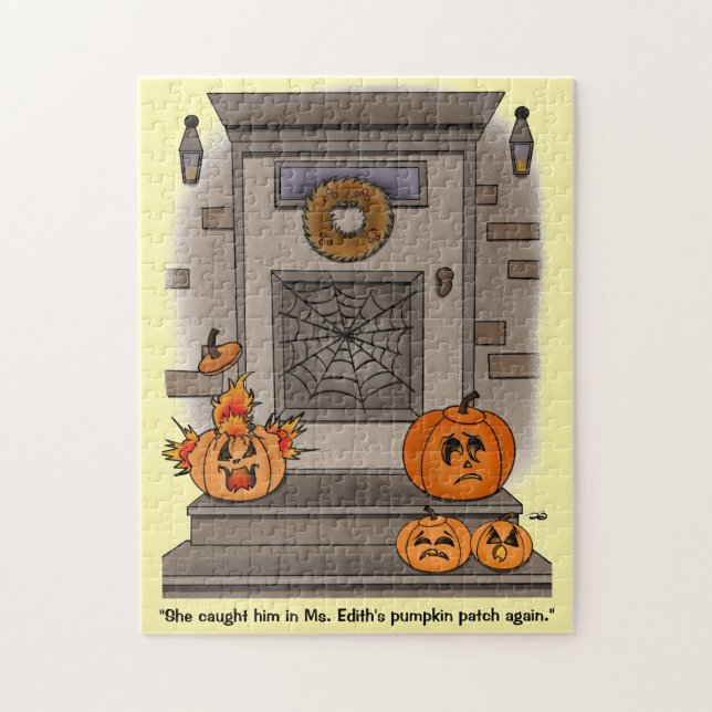 Quebra-cabeça Pumpkin Patch Funny Jigsaw Puzzle (Vertical)