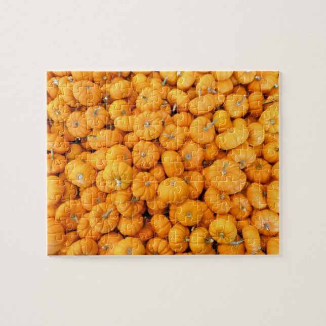 Quebra-cabeça Pumpkins de Colheita Laranja Pequeno (Horizontal)