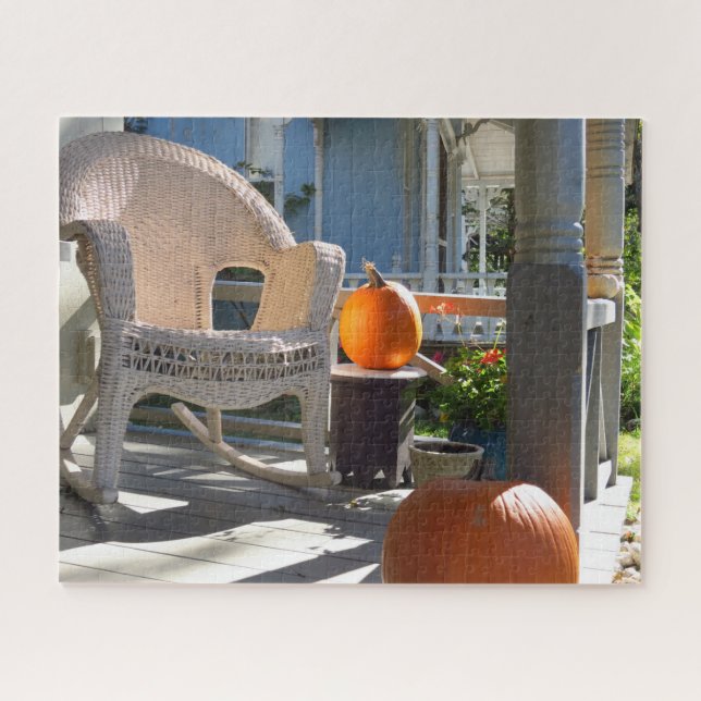 Quebra-cabeça Pumpkins e Wicker Rocker - Martha's Vineyard (Horizontal)