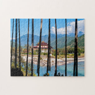 Quebra-cabeça Punakha Dzong - Butão, Himalaia, Ásia