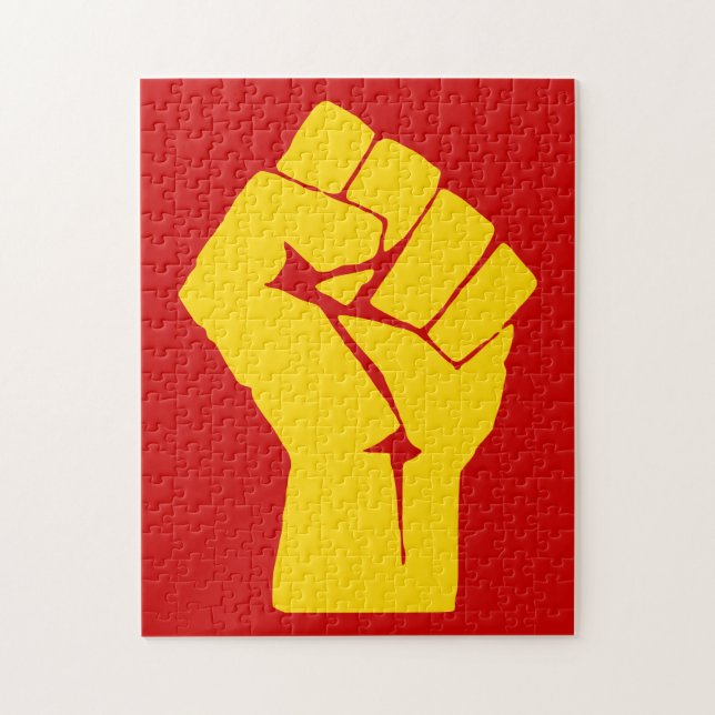 Quebra-cabeça Punho, Rebelde, Motim, Resistência, Estilo Comunis (Vertical)