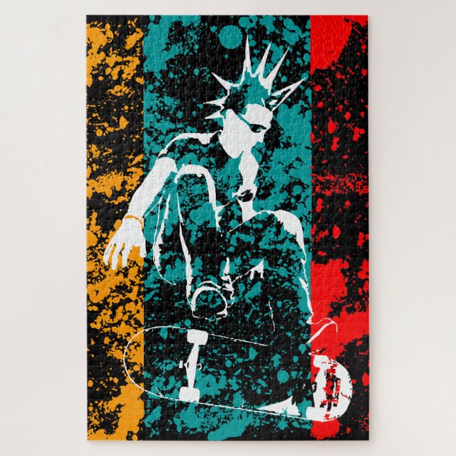 Quebra-cabeça punk de skate (Vertical)