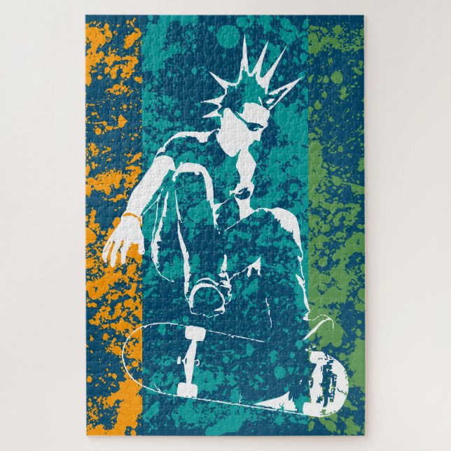 Quebra-cabeça punk de skate (Vertical)