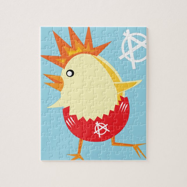 Quebra-cabeça punk rock anarchy easter chick (Vertical)