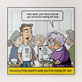 Quebra-cabeça Punny 40th Birthday Jigsaw Puzzle