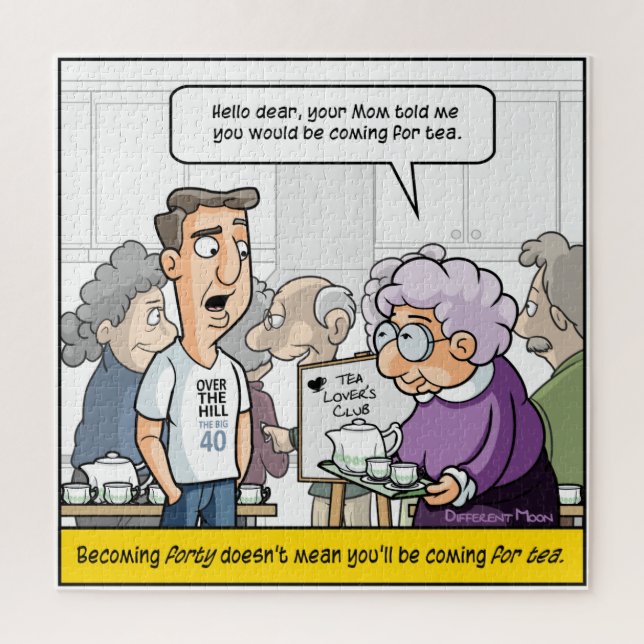 Quebra-cabeça Punny 40th Birthday Jigsaw Puzzle (Vertical)