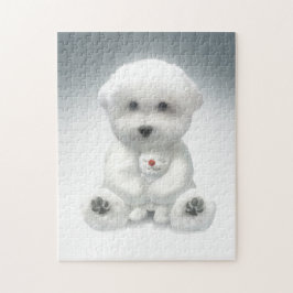 Quebra-cabeça Puppy Abraçando Seu Brinquedo