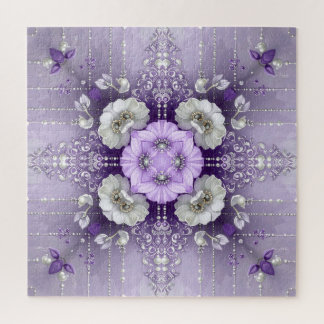 Quebra-cabeça Purple Floral Jigsaw Puzzle