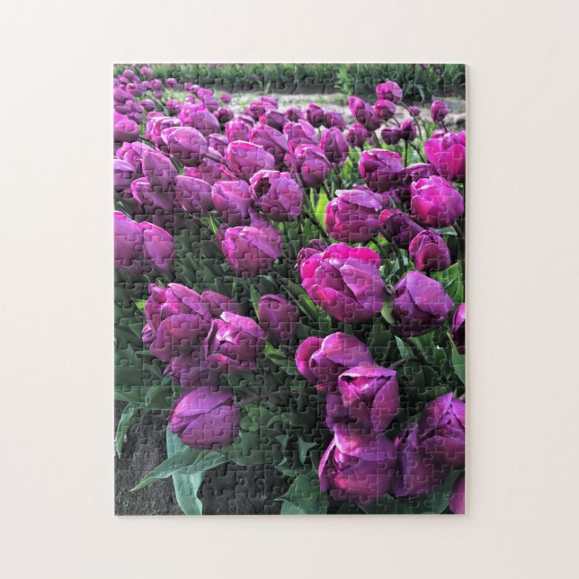 Quebra-cabeça Purple Prince Tulips (Vertical)