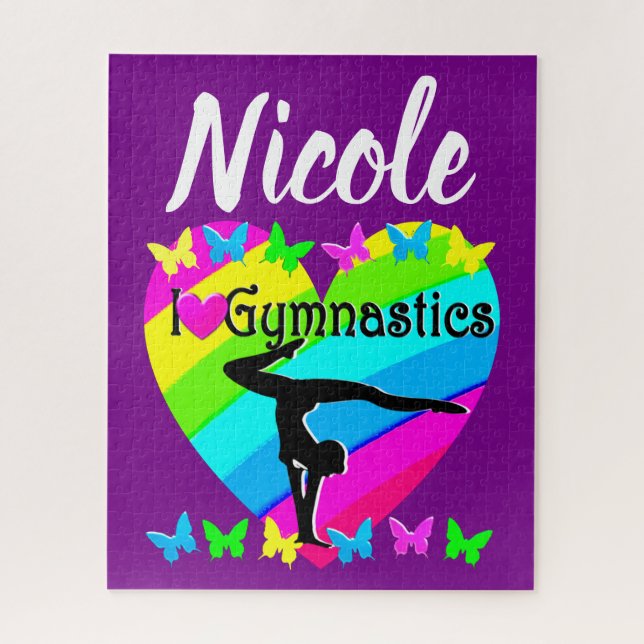 QUEBRA-CABEÇA PURPLE RAINBOL EU AMO DESIGN GINÁSTICO (Vertical)