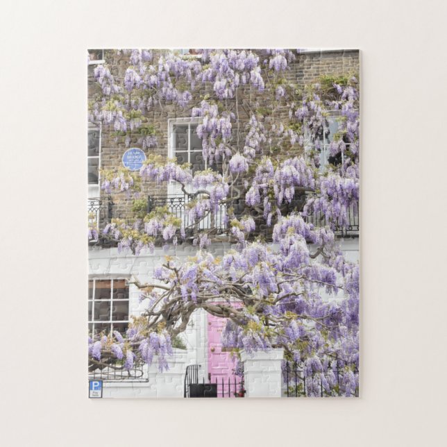 Quebra-cabeça Purple Wisteria Flowers Kensington Chelsea London (Vertical)