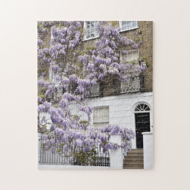 Quebra-cabeça Purple Wisteria Flowers Kensington Chelsea London (Vertical)