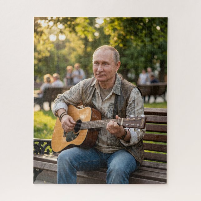Quebra-cabeça Putin Violão Folk Acústico Bardo (Vertical)