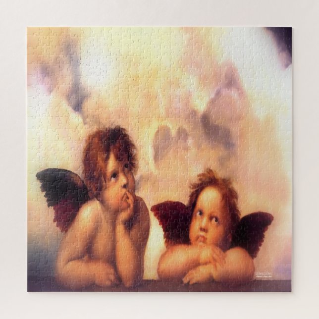Quebra-cabeça Putti Par de Anjos (Vertical)