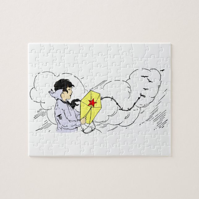 Quebra-cabeça Puzle do Dia Voador de Kite (Horizontal)