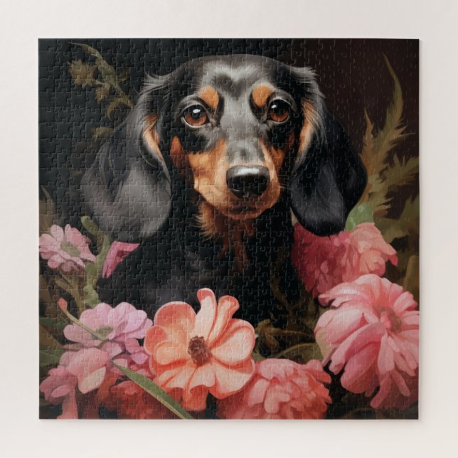 Quebra-cabeça Puzzle Chien Fleur 3 (Vertical)