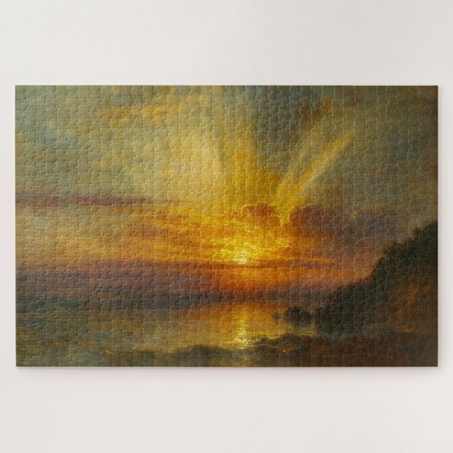 Quebra-cabeça Puzzle Costeiro ao Estilo Turner de Brixham Sunris (Horizontal)