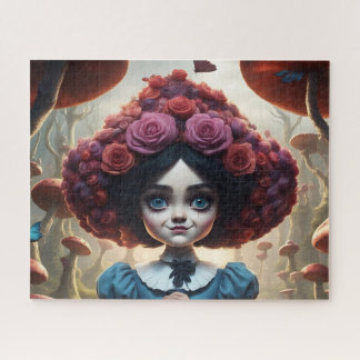 Quebra-cabeça Puzzle Enchanted Girl in Surreal Mushroom Forest