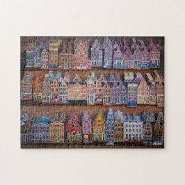Quebra-cabeça Puzzle "Fachadas de Ámsterdam"
