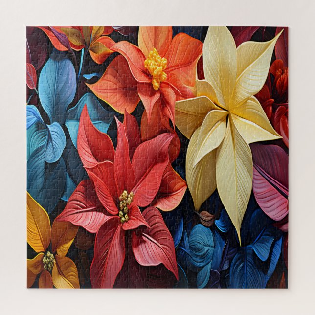 Quebra-Cabeça (Puzzle) Flores Natalinas (Vertical)