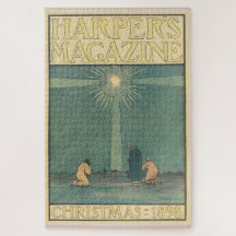 PUZZLE Harper's Magazine Natal 1898 Vintage 