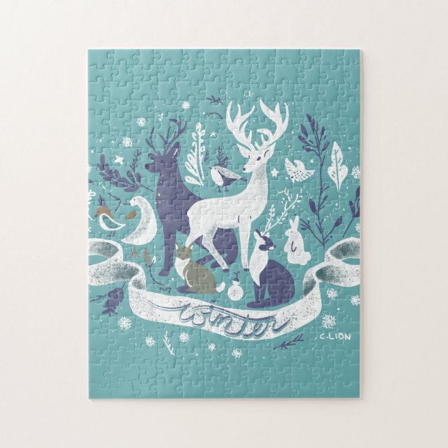 Quebra-cabeça puzzle invernal (Vertical)