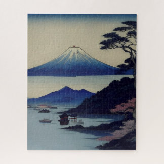 Quebra-cabeça Puzzle - Lake, Pine and Mountain - Japan