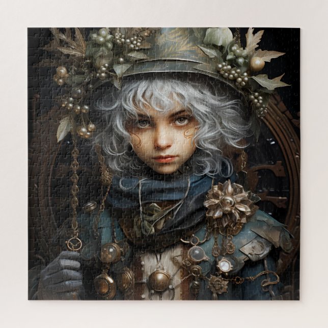 Quebra-Cabeça (Puzzle) Menina do Outono (Vertical)