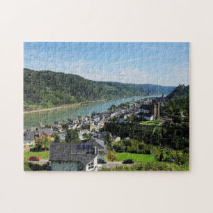 Quebra-cabeça Puzzle Oberwesel na bacia do reno de meio