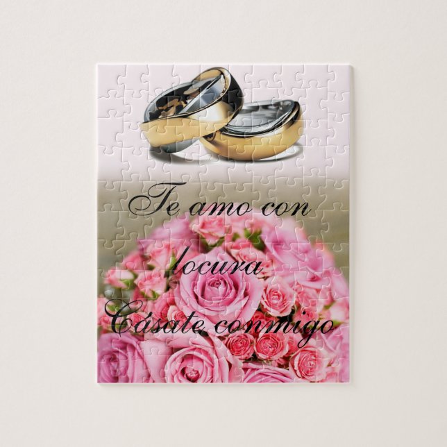 Quebra-cabeça Puzzle pedida de mano romántico (Vertical)
