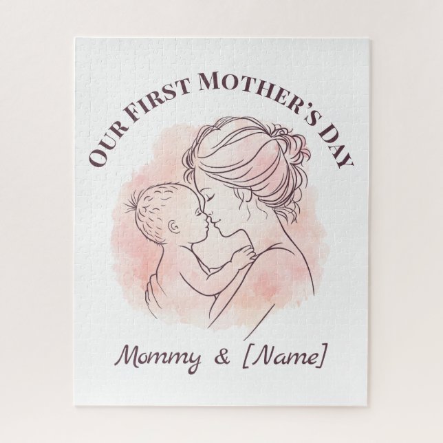 Quebra-cabeça Puzzle Personalizado para o Primeiro Dia das Mães (Vertical)